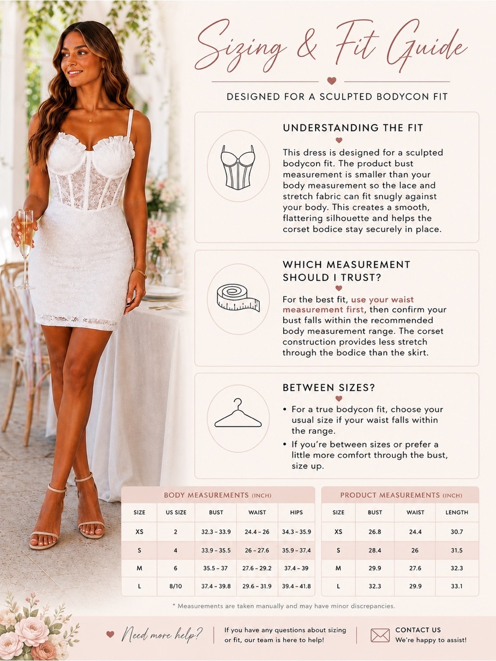 White Lace Bustier Corset Bodycon Mini Dress - Picture 11 of 11